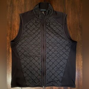 Perry Ellis Men's Black Quilted Vest Large